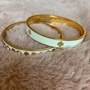BUNDLE: 2 Kate Spade White and Gold Bangles